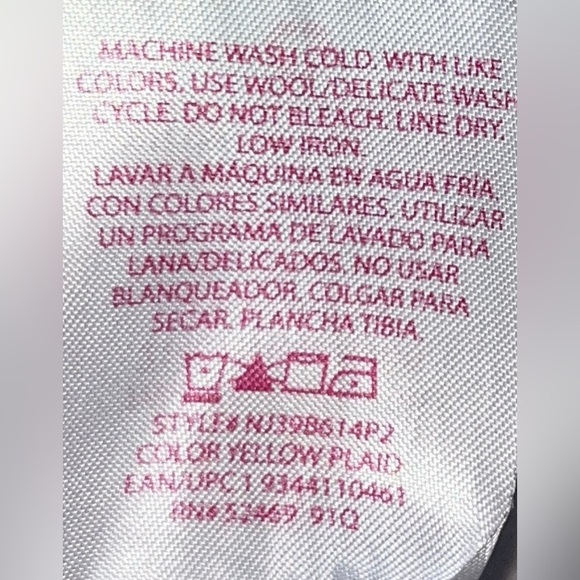 No Boundaries Yellow Plaid Skinny Pants Juniors Size L (11-13) - Picture 5 of 5